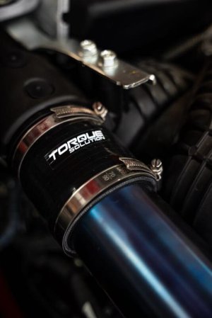 Subaru Ascent Performance Air Intake - Torque Solution - Titanium Top Mount Charge Pipe - Burnt Blue - `19-`23